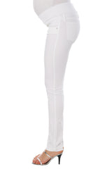 MODERN STRAIGHT | White Maternity Jeans in Cotton