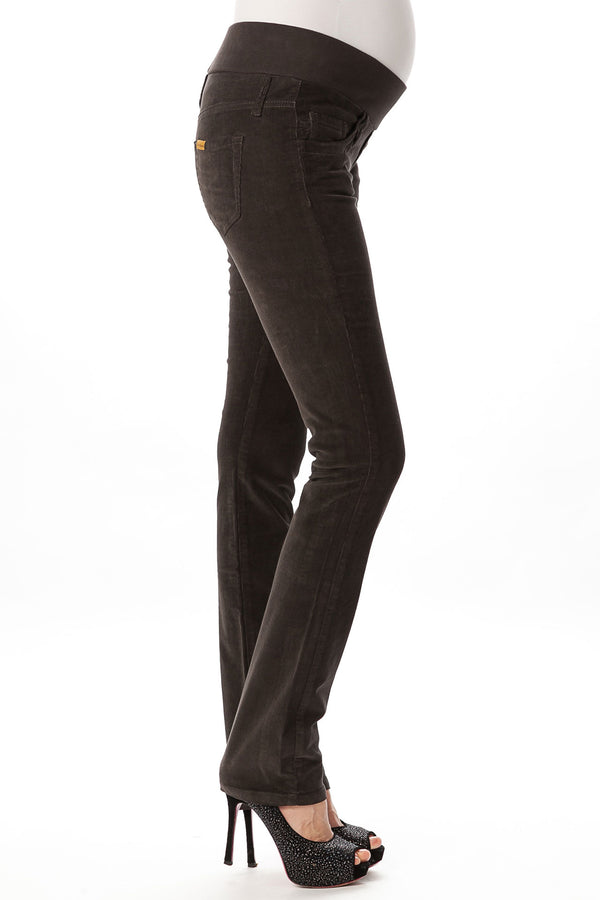 STRAIGHT LEG | Jeans Premaman in Velluto Marrone
