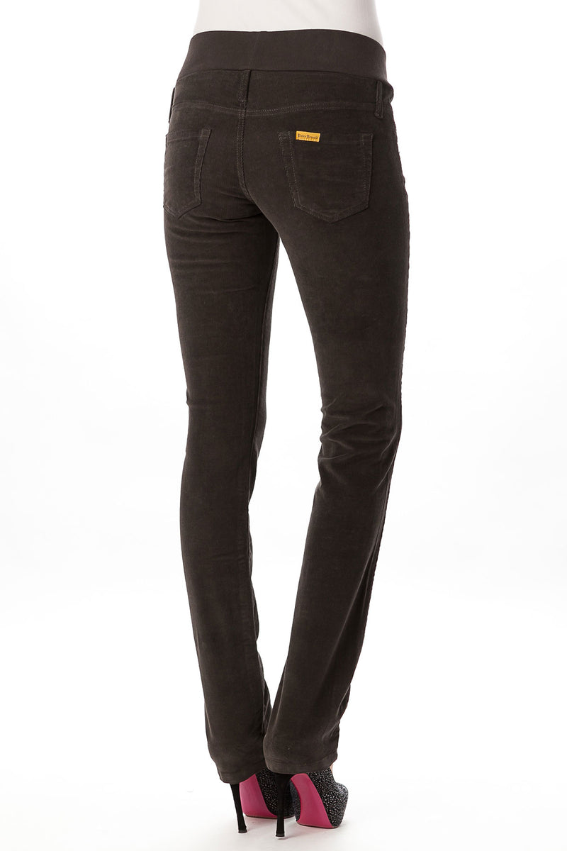STRAIGHT LEG | Jeans Premaman in Velluto Marrone