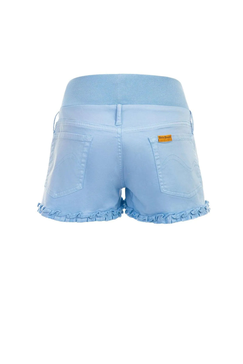 BLUE BONNIE MINI SHORTS | Cotton Maternity Shorts