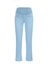 SKY BLUE CAPRI | Maternity Pants in Stretch Cotton