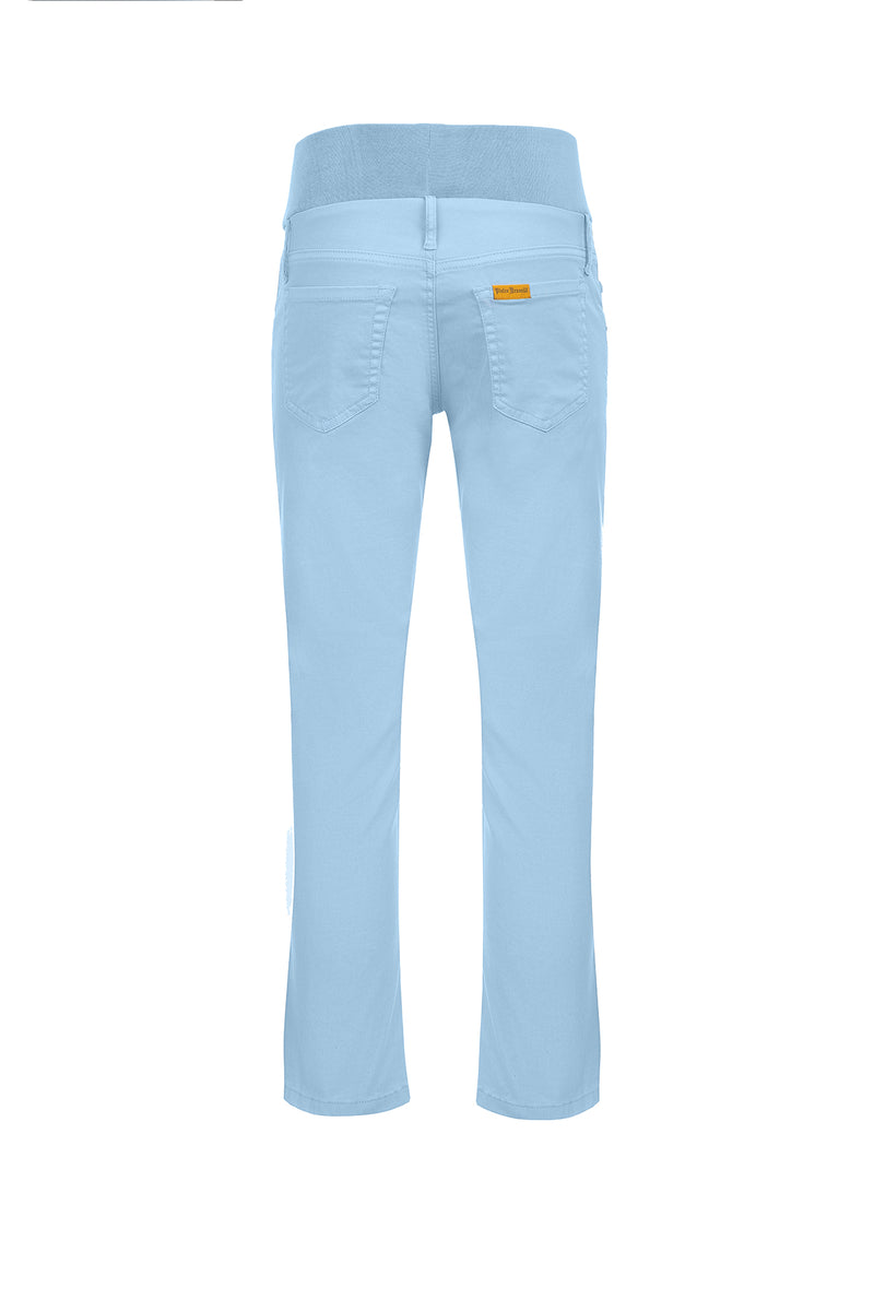 CAPRI AZZURO | Pantaloni Premaman in Cotone Elasticizzato