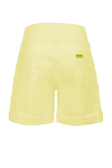 MINI SHORT IN LINO | Pantaloncini Premaman Gialli