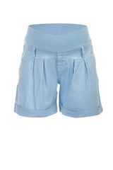 MINI SHORT IN LINO | Pantaloncini Premaman Blu