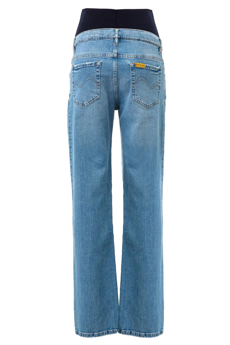 HI-RISE STRAIGHT LEG W037 | Jeans Premaman a Gamba Dritta - Pietro Brunelli