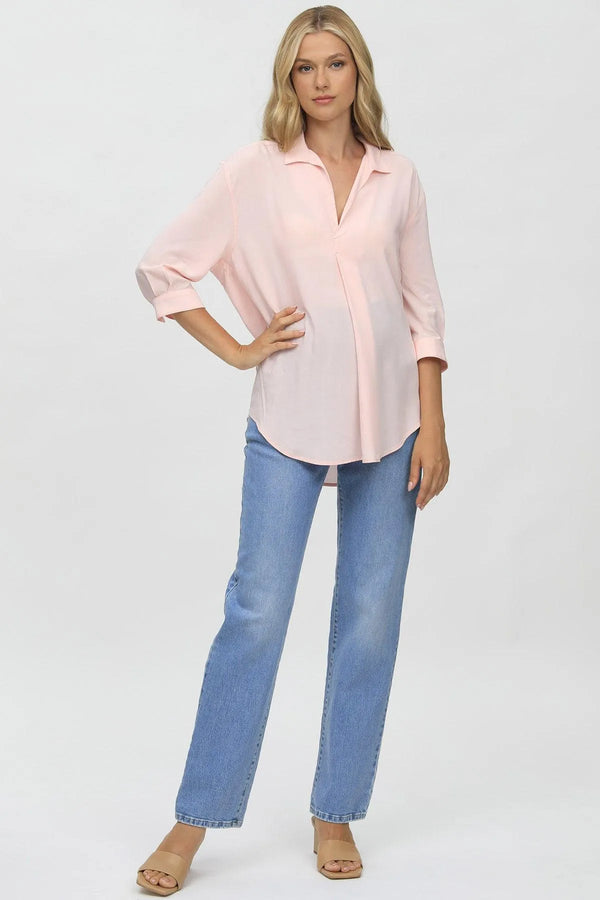 HI-RISE STRAIGHT LEG W037 | Jeans Premaman a Gamba Dritta - Pietro Brunelli