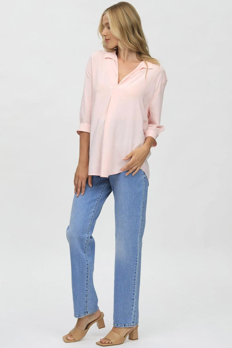 HI-RISE STRAIGHT LEG W037 | Jeans Premaman a Gamba Dritta - Pietro Brunelli