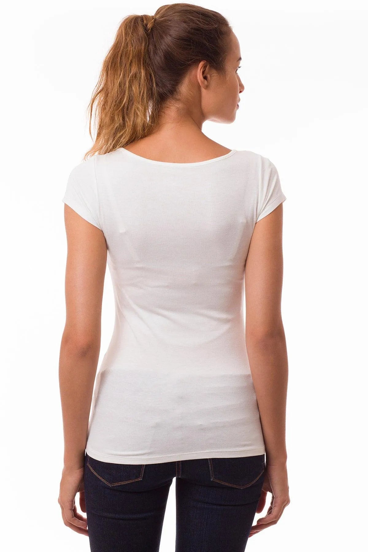 LISE | Top Premaman e Allattamento Ecru a Maniche Corte - Pietro Brunelli