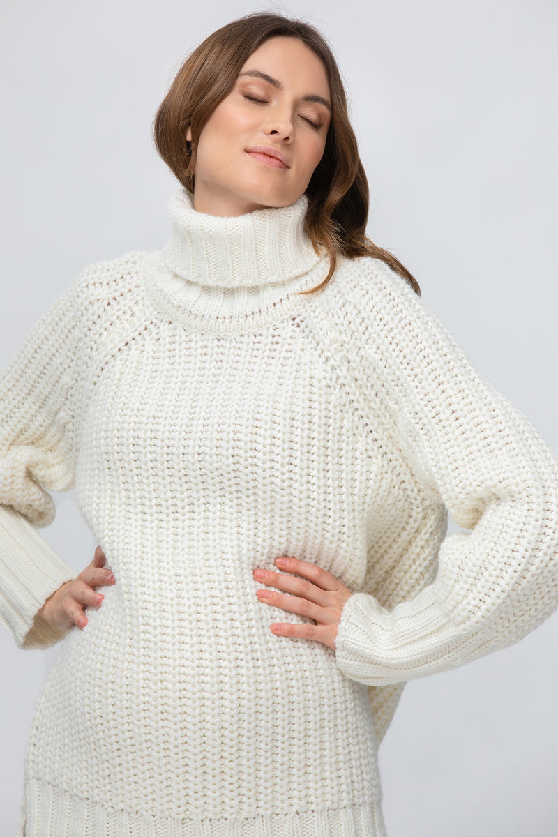 ALASKA | Maglione Premaman Bianco in Lana