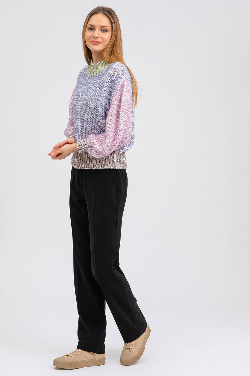 GRAN PARADISO | Maglione a Collo Alto Colorato in Mohair