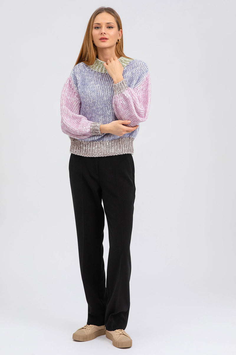 GRAN PARADISO | Maglione a Collo Alto Colorato in Mohair