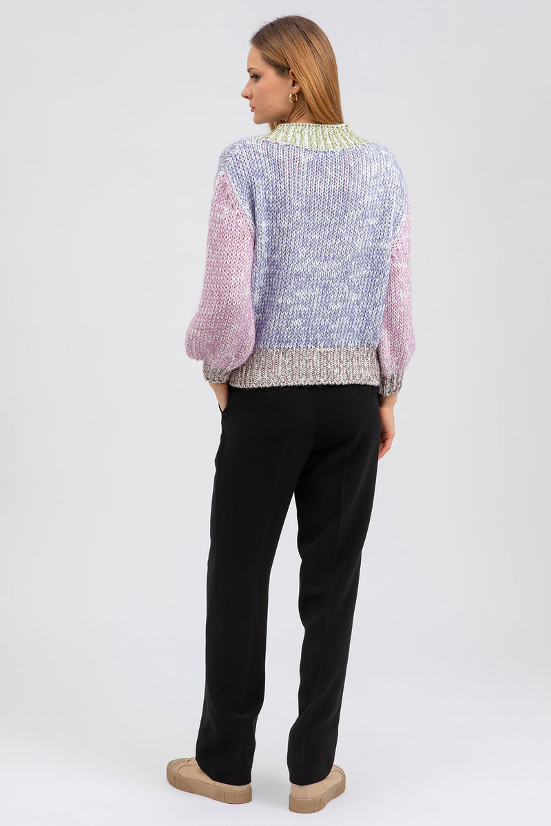 GRAN PARADISO | Maglione a Collo Alto Colorato in Mohair