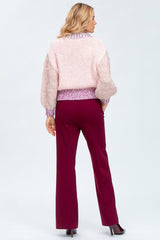 GRAN PARADISO | Maglione a Collo Alto Rosa in Mohair