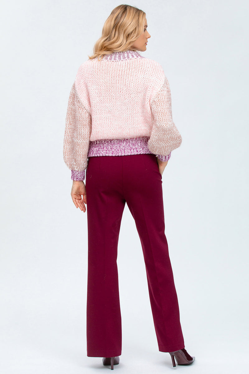 GRAN PARADISO | Maglione a Collo Alto Rosa in Mohair
