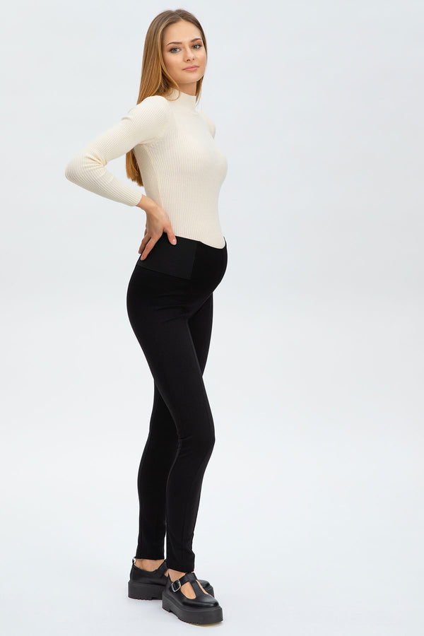 GRACE BODYSUIT | White Maternity Bodysuit with Turtleneck