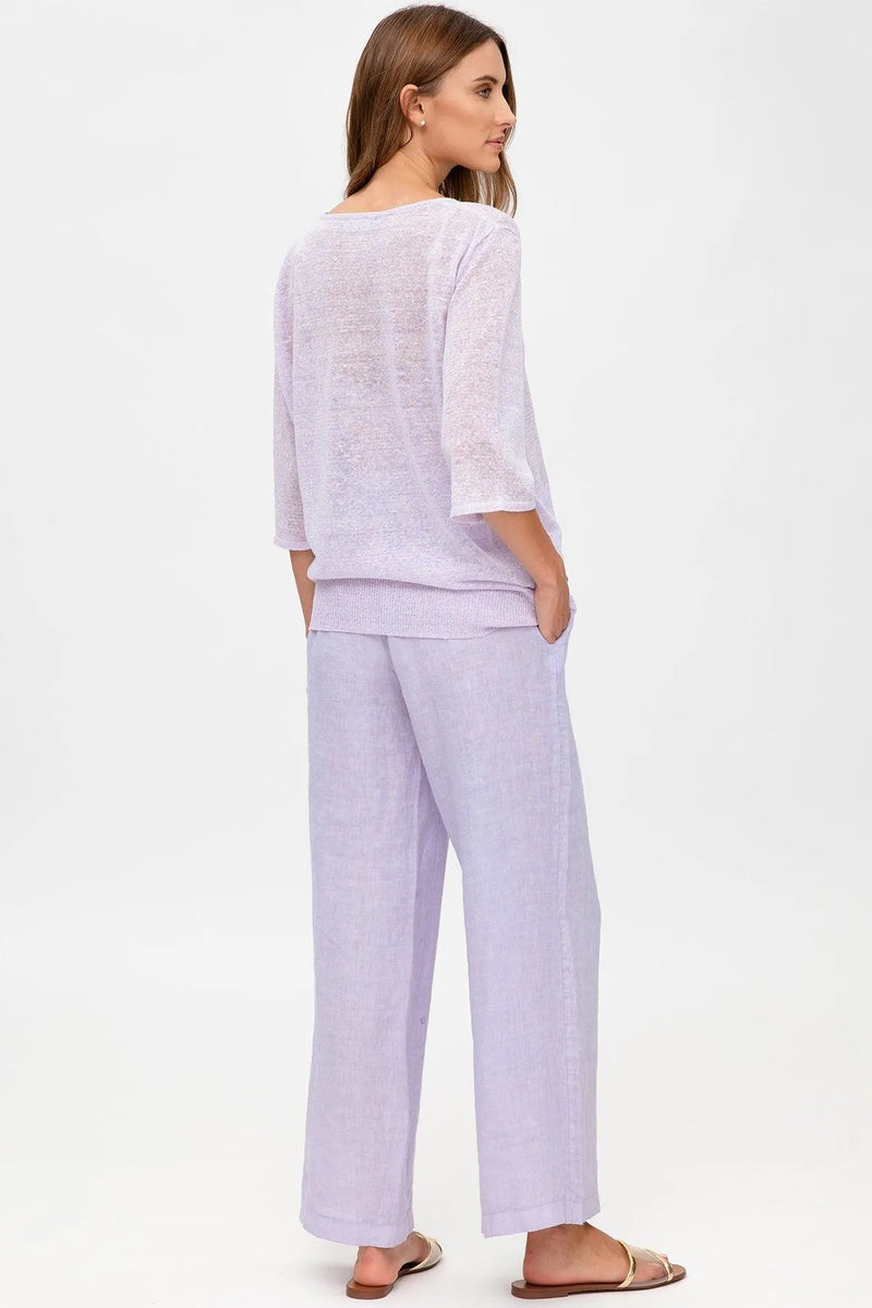 JOSEPH | Linen Maternity Pants in Lilac