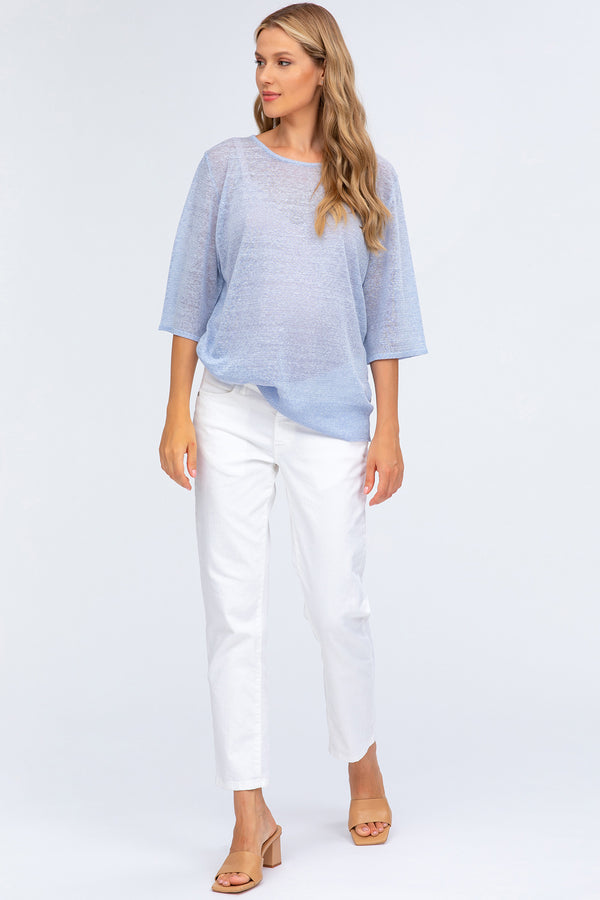 FAITH | Blue Maternity Shirt in Linen