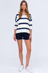 BONNIE MINI SHORTS BLU | Pantaloncini Premaman in Cotone - Pietro Brunelli