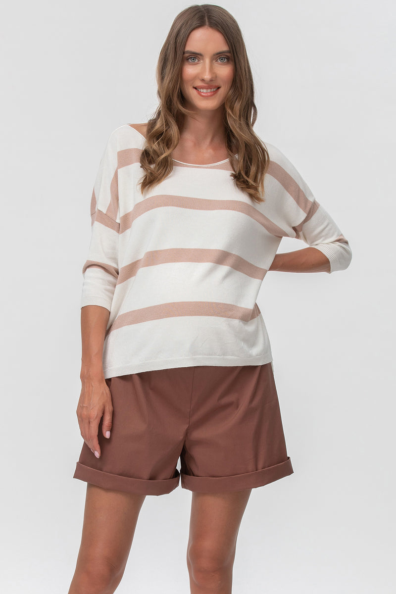 ADVENTURE SHORTS | Pantaloncini Premaman in Cotone Marrone