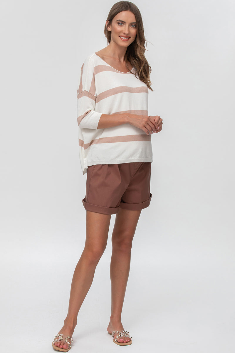 ADVENTURE SHORTS | Pantaloncini Premaman in Cotone Marrone