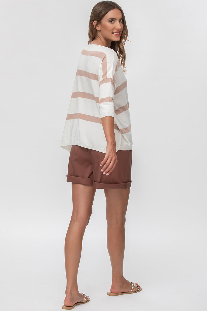 ADVENTURE SHORTS | Pantaloncini Premaman in Cotone Marrone