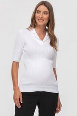 Maglia Premaman Bianca con Colletto