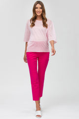 Pantaloni Premaman Elasticizzati Rosa