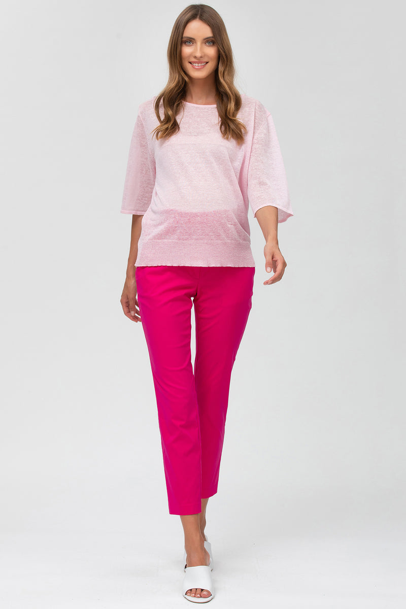 Pantaloni Premaman Elasticizzati Rosa