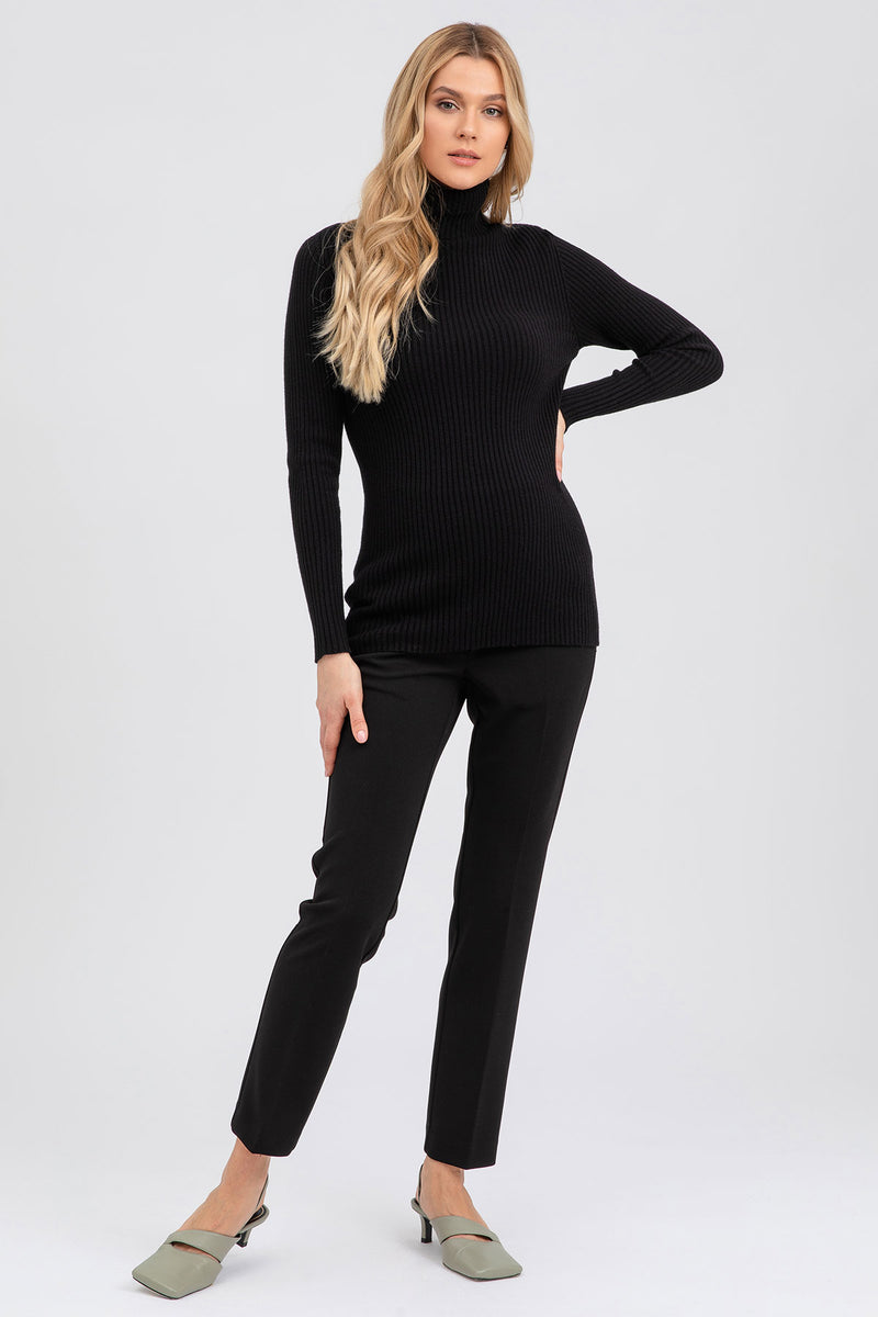 Pantaloni premaman neri eleganti per l'ufficio