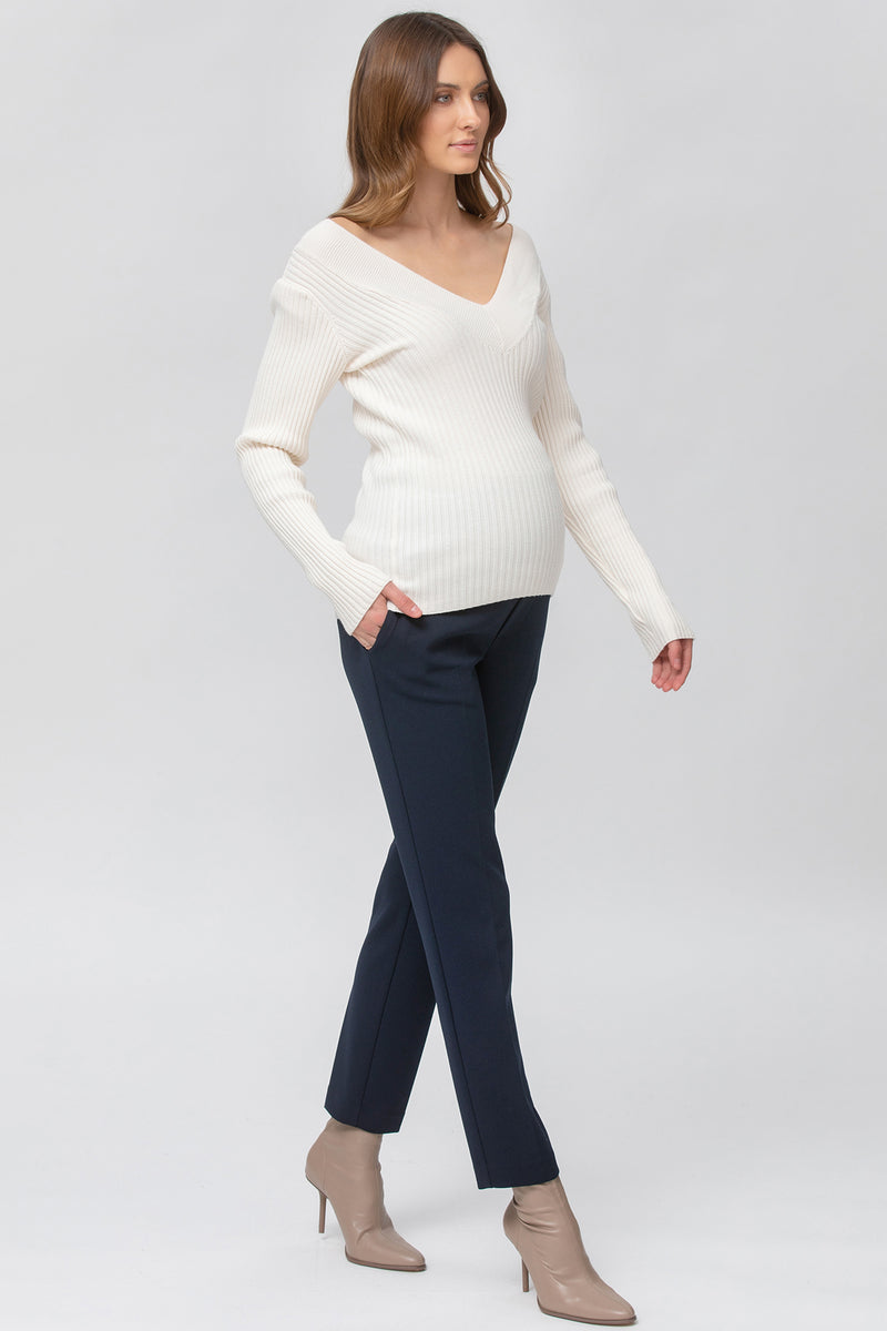 HARRY | Slim Fit Maternity Pants in Blue