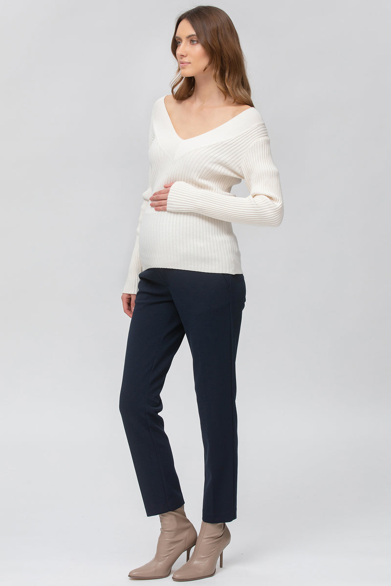 HARRY | Slim Fit Maternity Pants in Blue