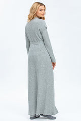ASPEN | Cardigan Grigio a Costine in Lana e Cashmere