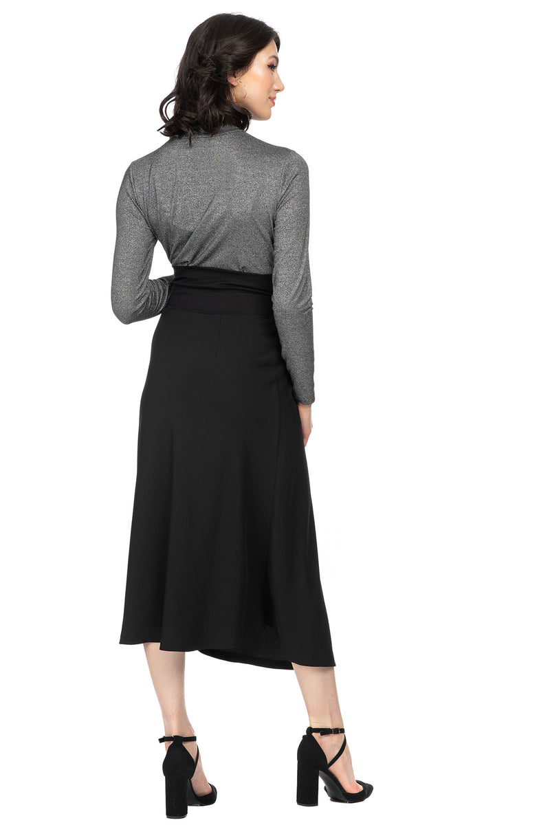 BEVERLY HILLS | Maglia Premaman a Collo Alto in Lurex