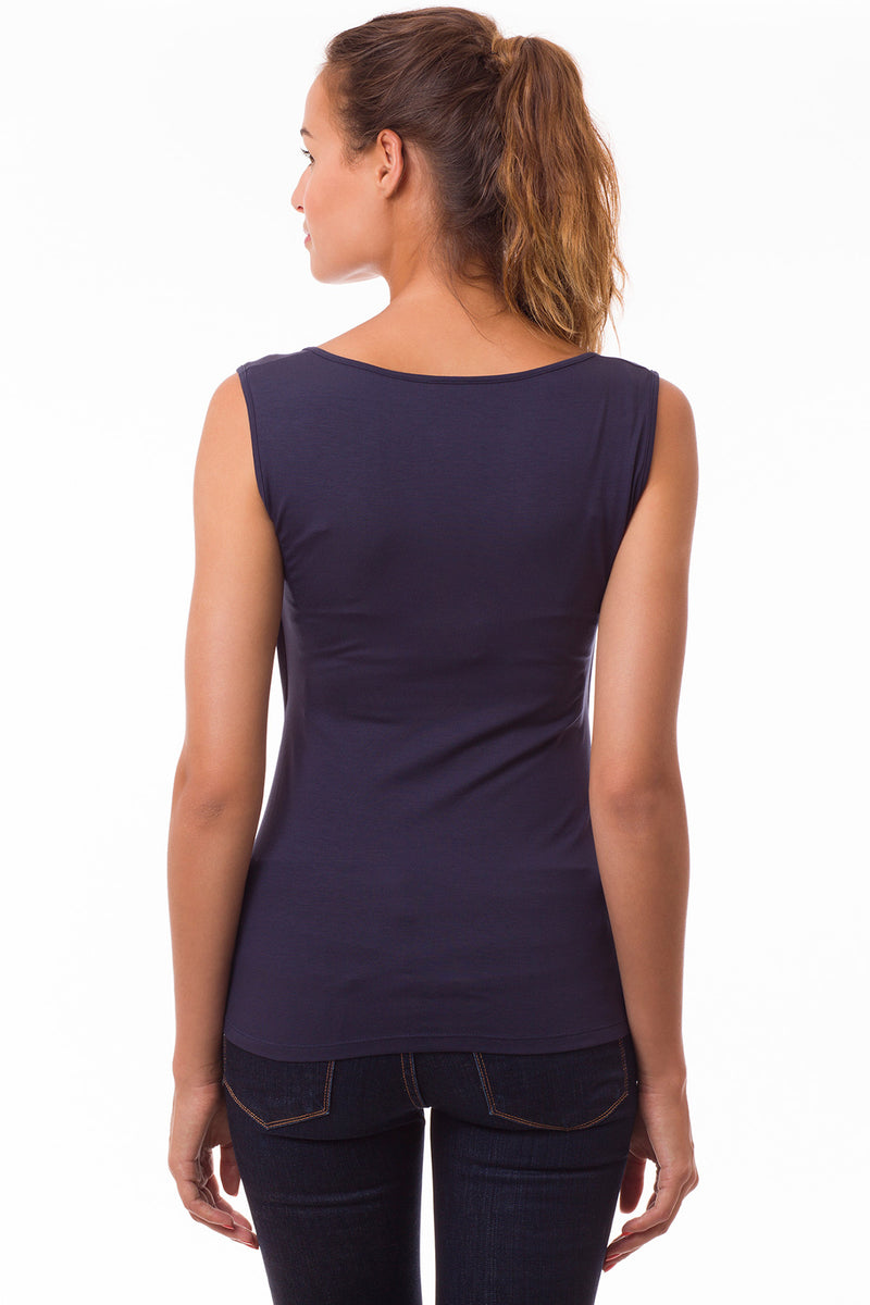 MARIE | Sleeveless Maternity and Nursing Top in Navy