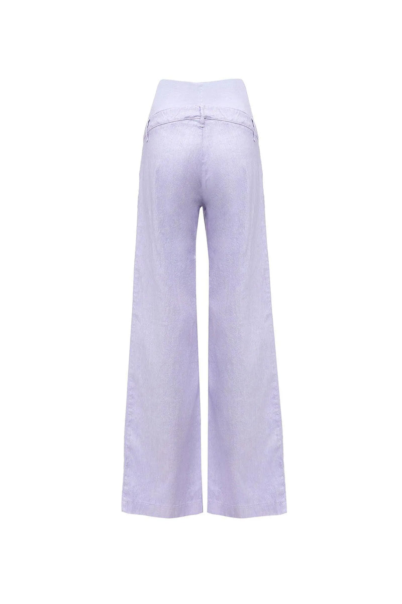 JOSEPH | Linen Maternity Pants in Lilac
