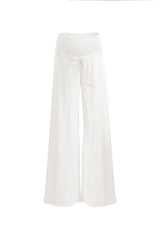 JOSEPH | White Maternity Pants in Linen