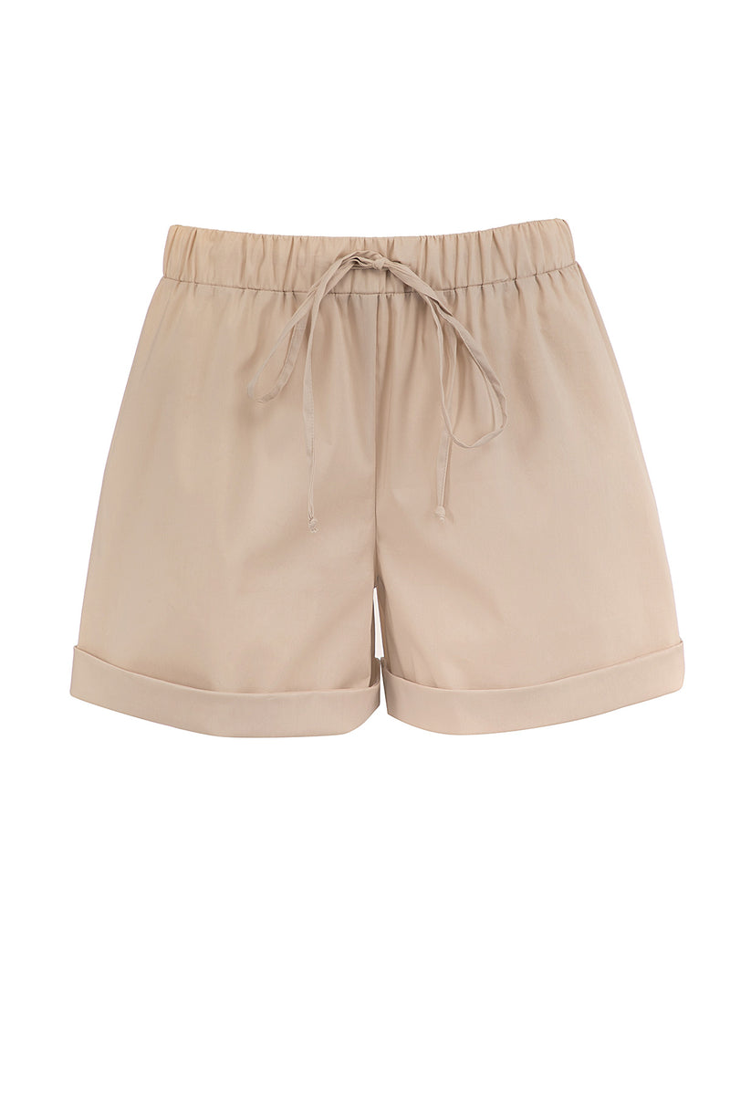 ADVENTURE SHORTS | Beige Maternity Shorts in Cotton