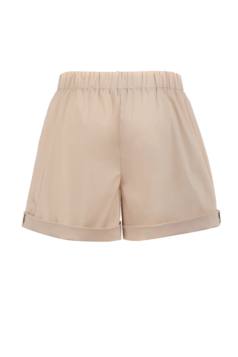 ADVENTURE SHORTS | Beige Maternity Shorts in Cotton