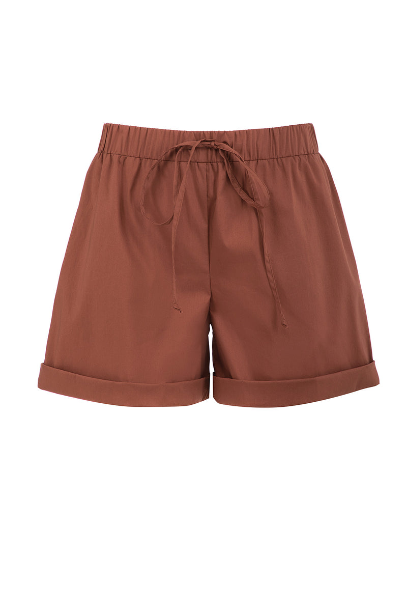 ADVENTURE SHORTS | Pantaloncini Premaman in Cotone Marrone