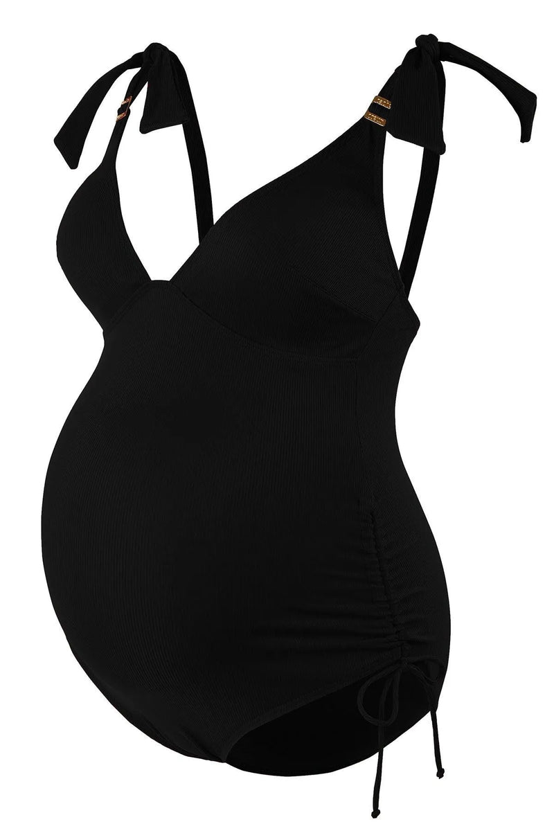 PORTO VECCHIO | Black Maternity Swimsuit