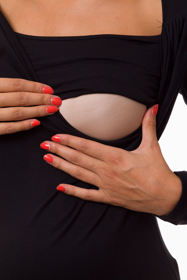 PRISCA | Maternity and Nursing Top Black