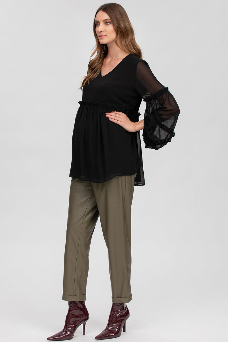 AMANDA | Black Maternity Top