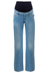 HI-RISE STRAIGHT LEG W037 | Jeans Premaman a Gamba Dritta - Pietro Brunelli